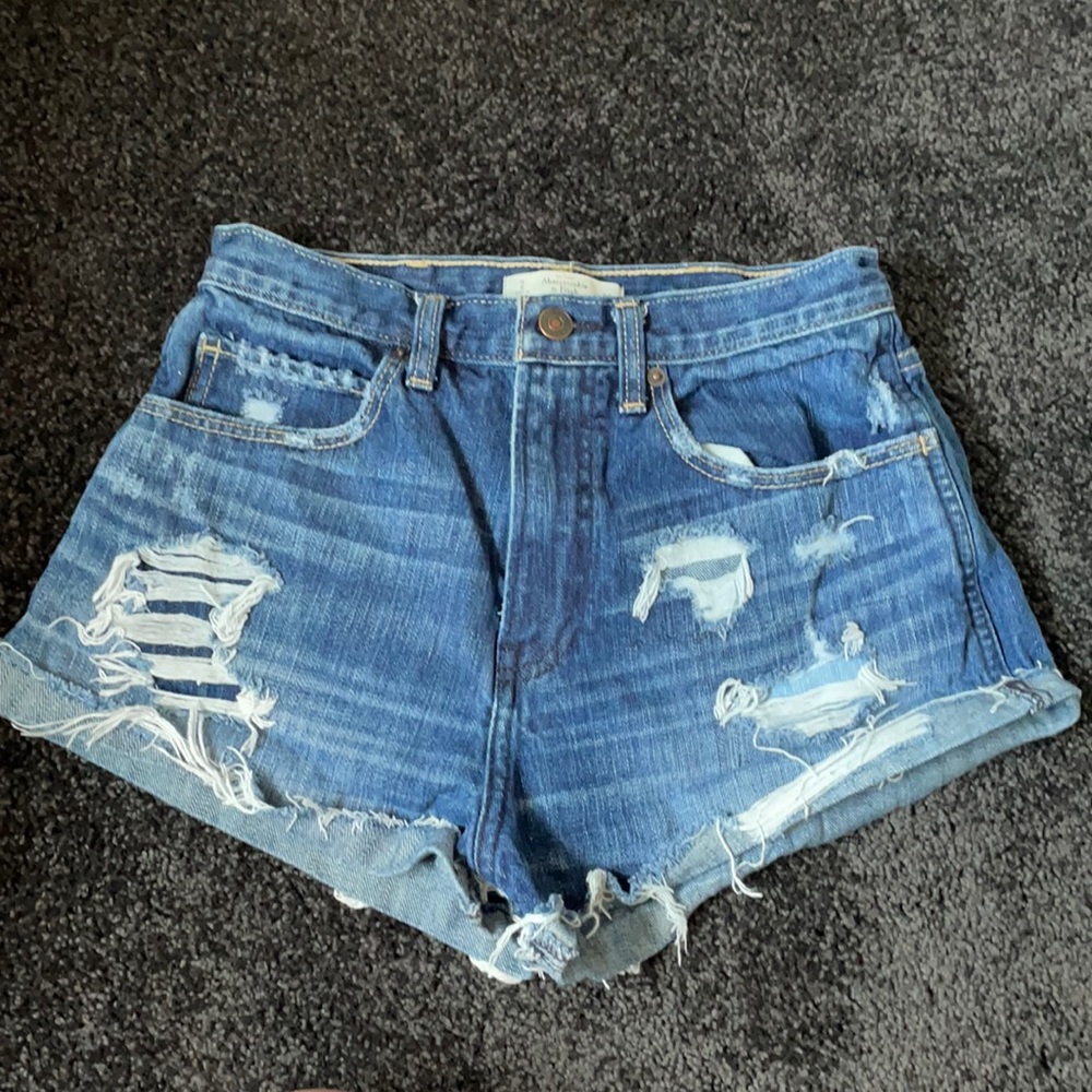 Size 2 Abercrombie and Fitch dark denim shorts.